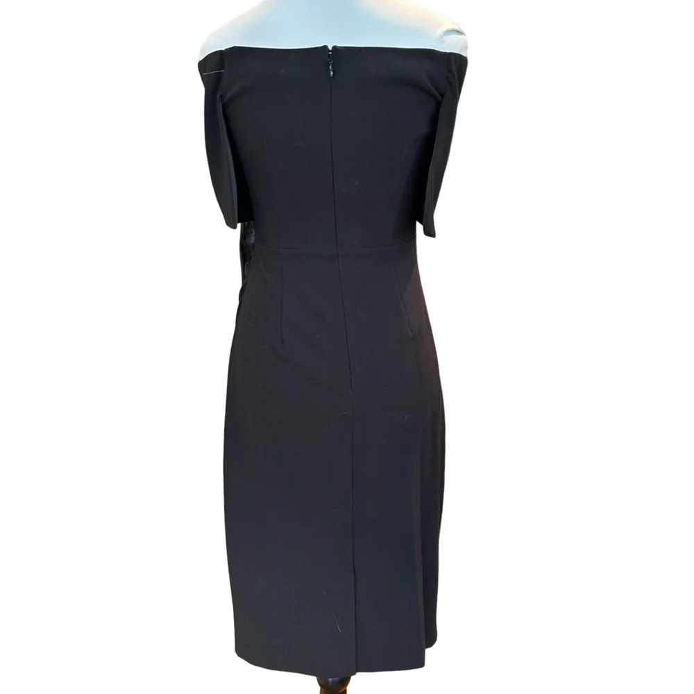 Vince Camuto Black Off Shoulder Foldover Cocktail Dress NWT Size 2 - Picture 2 of 13